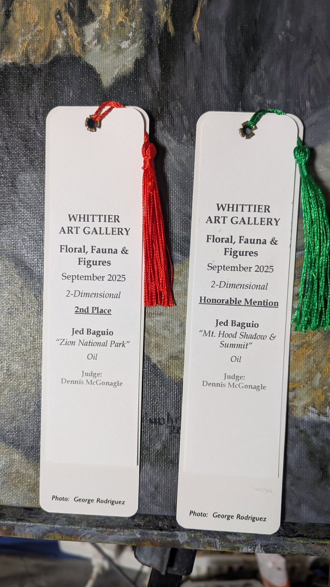 2nd Place + Honorable Mention – Whittier Art Gallery’s Floral, Fauna & Figures Exhibit
