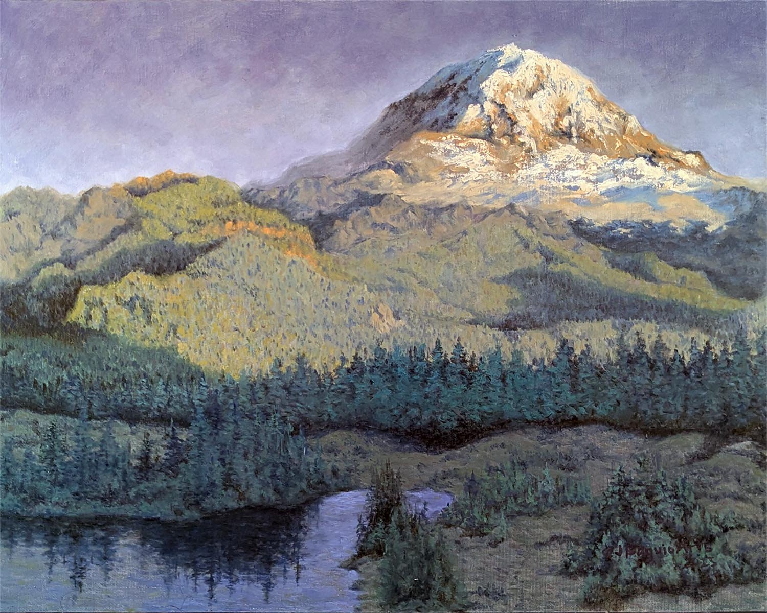 Mt. Rainer – Snow-capped Purple Haze